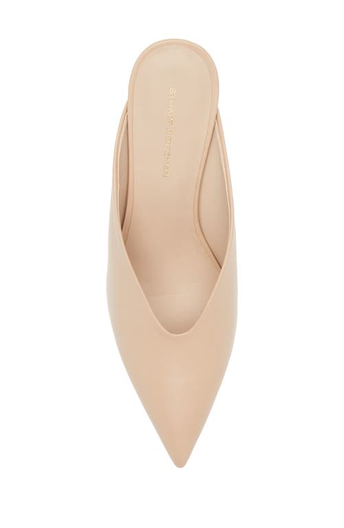 Stuart Weitzman Lula Pointed Toe Pump In Golden Beige