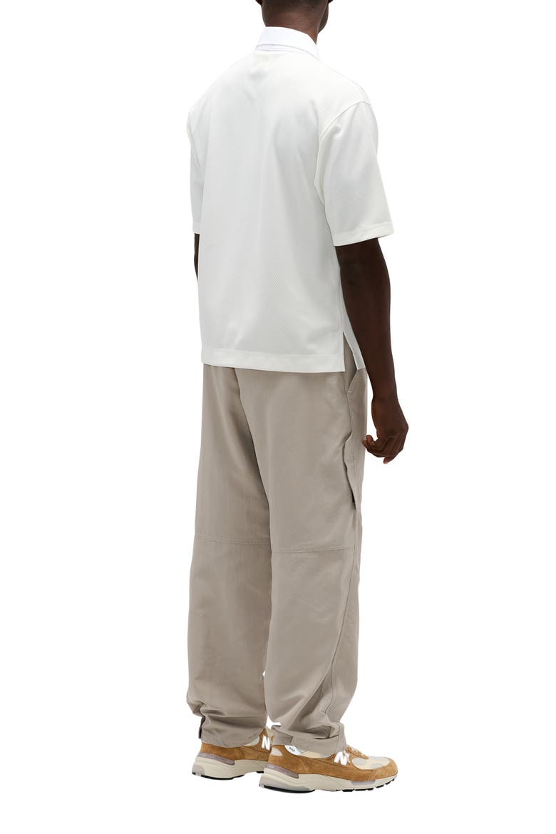 Made in USA Relaxed Mesh Zip Polo, Alternate, color, SEA SALT