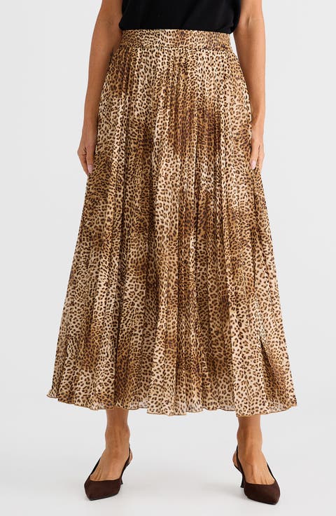 Alias Pleated Maxi Skirt