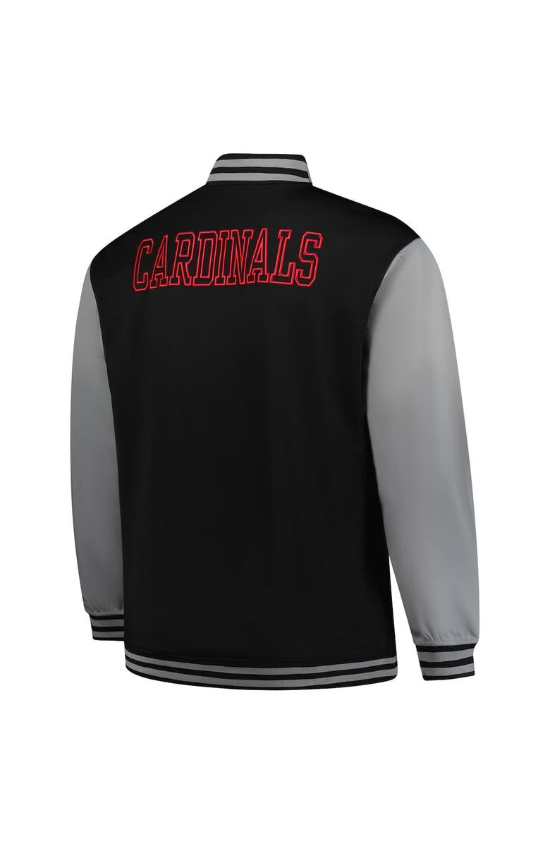 PROFILE Men's Profile Black/Gray St. Louis Cardinals Full-Snap Varsity Jacket, Alternate, color, Black