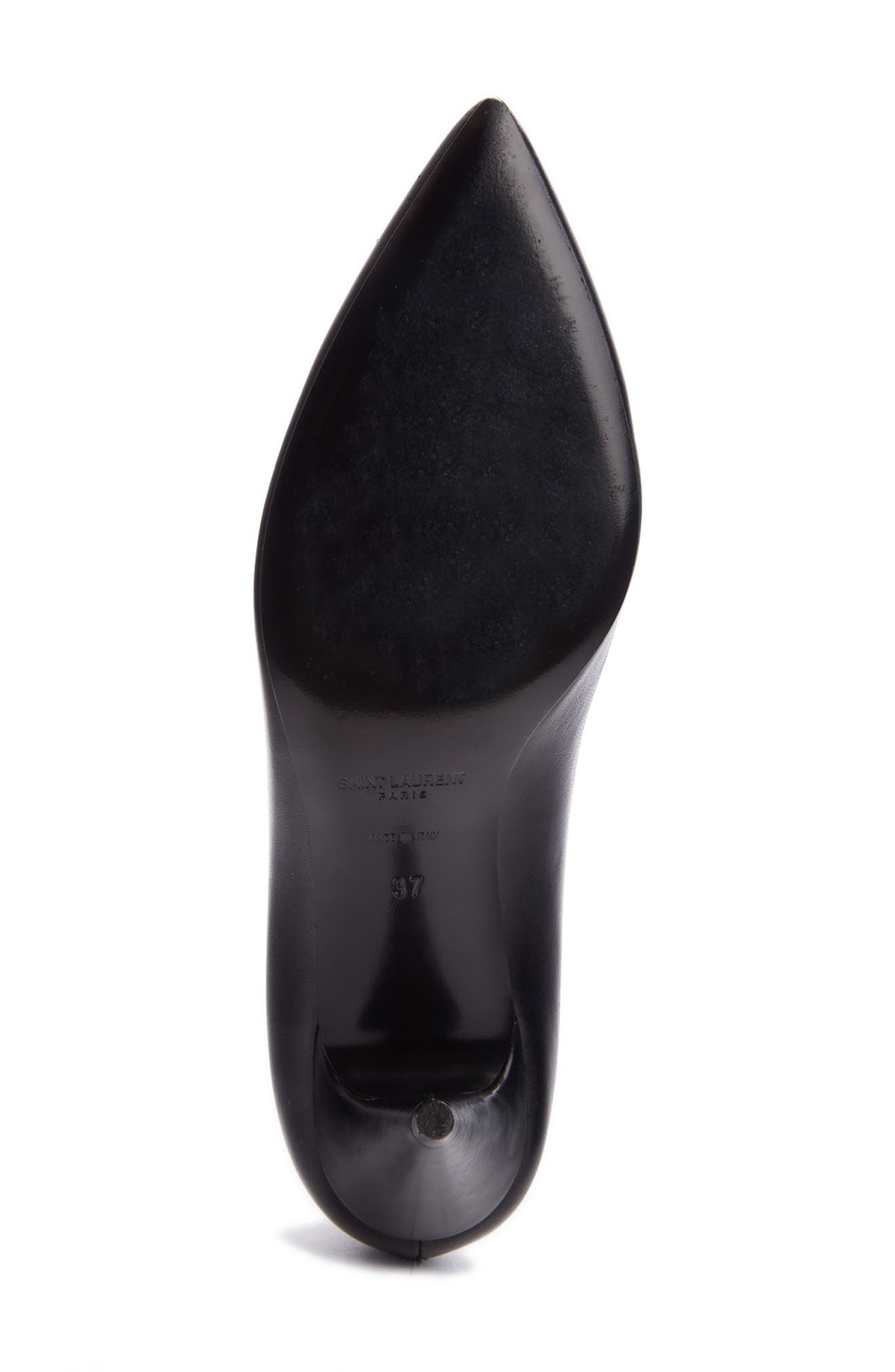 Saint Laurent Pierrot Monogram Bow Pointed Toe Pump, Alternate, color, 