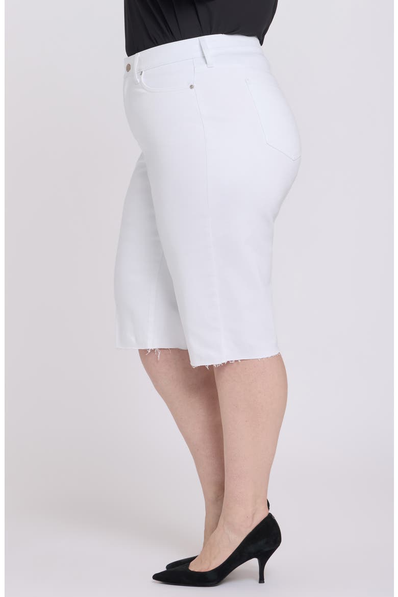 Kristie '80s Raw Hem Denim Bermuda Shorts, Alternate, color, OPTIC WHITE