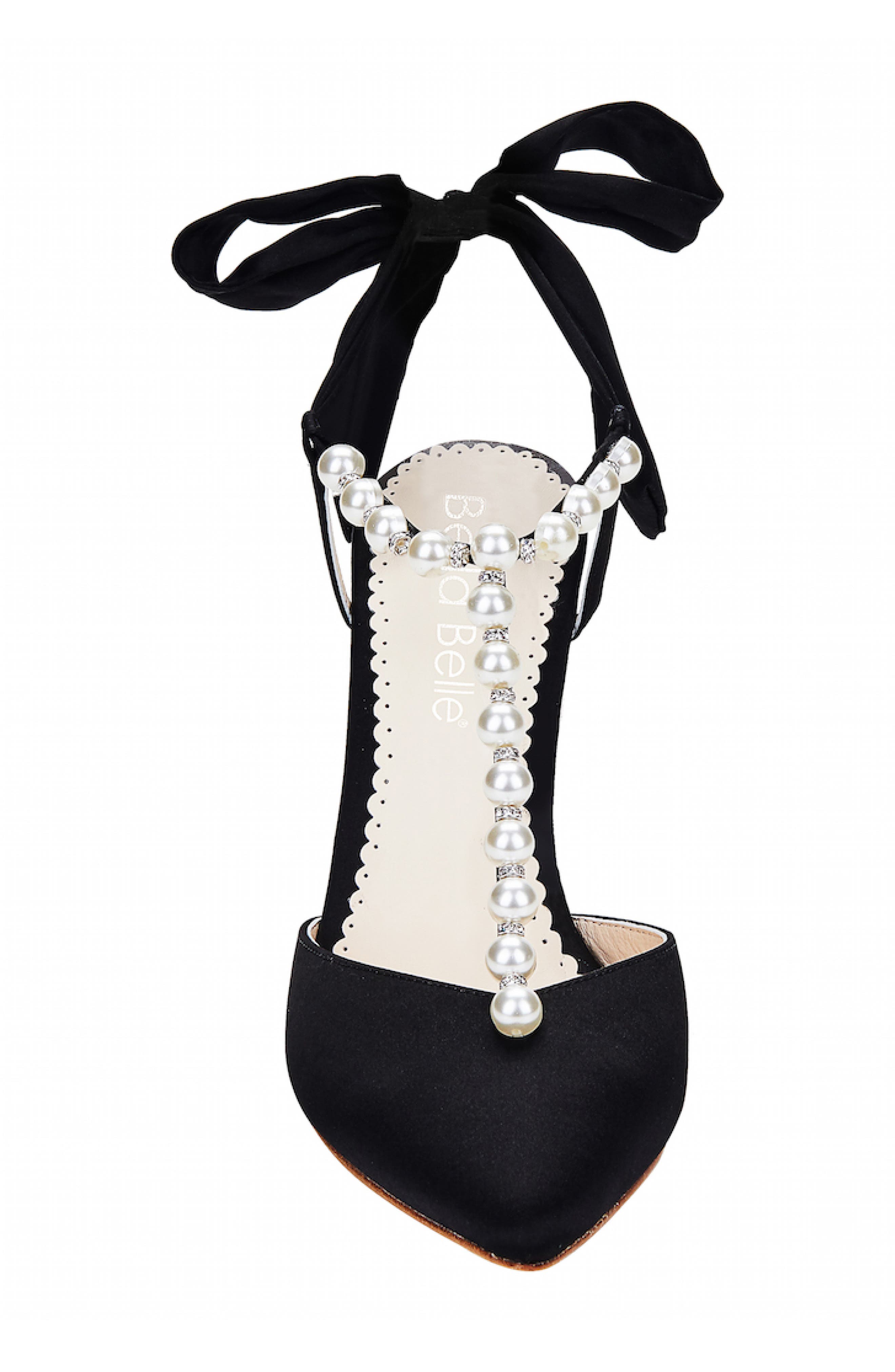 Bella Belle Imitation Pearl T-Strap Pump, Alternate, color, 