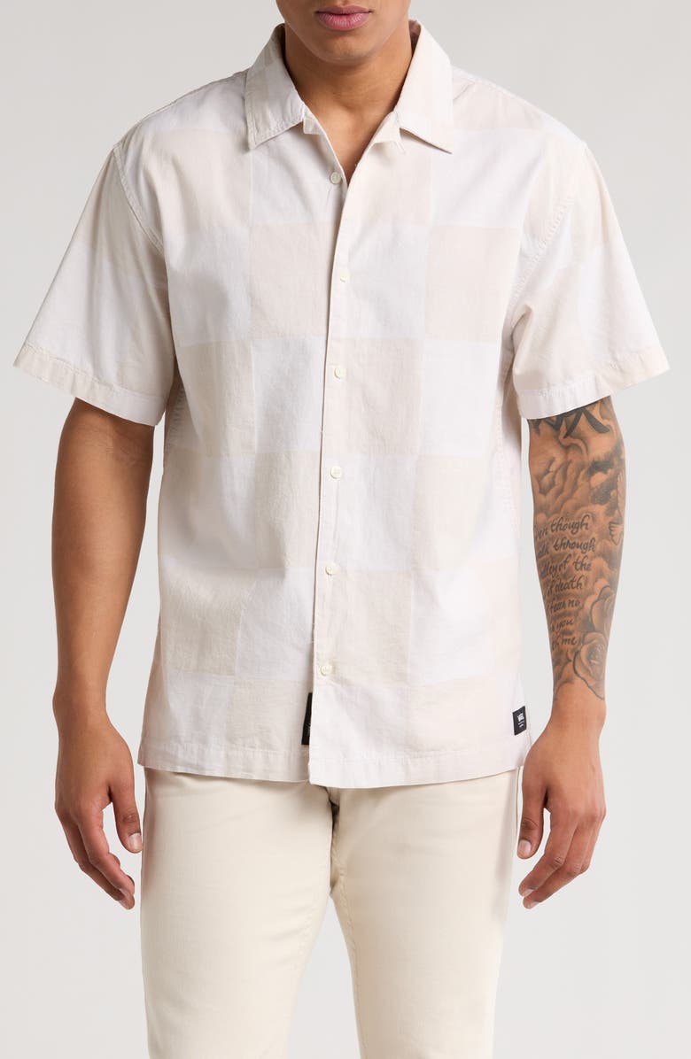 Vans Kessler Checkerboard Short Sleeve Woven Button-Up Shirt, Main, color,