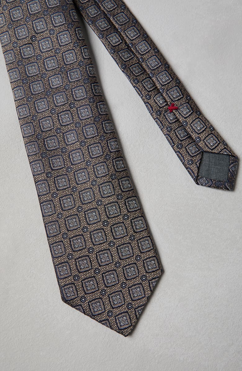 Brunello Cucinelli Silk tie with pattern, Alternate, color, 