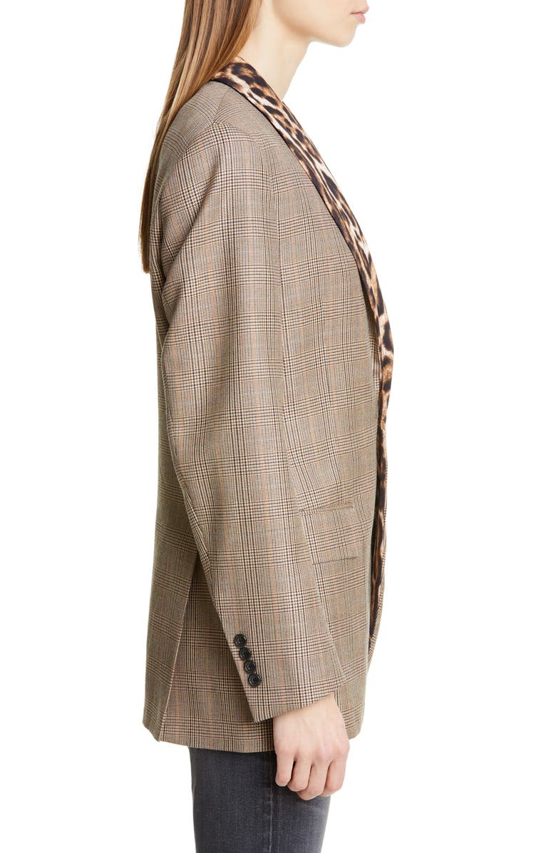 R13 Mixed Print Shawl Collar Jacket, Alternate, color, 