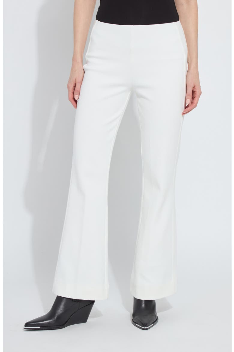 Alma High Waist Flare Leg Pants, Main, color, SNOW WHITE