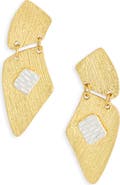 Karine Sultan Patchwork Drop Earrings