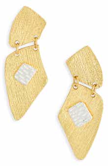 Karine Sultan Patchwork Drop Earrings