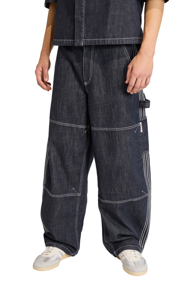 Loose Fit Worker Jeans, Main, color, INDIGO DENIM