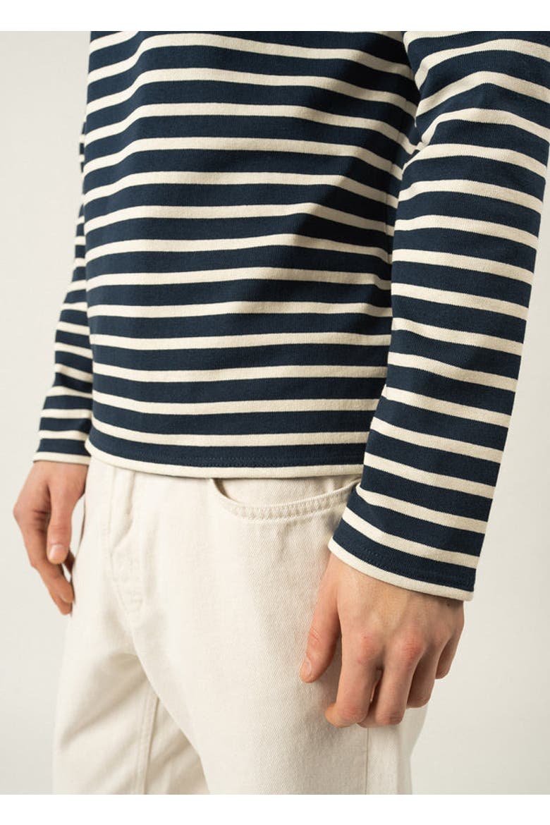 MERIDIEN MODERNE - Original Heavyweight Breton Shirt, Alternate, color, navy/ecru