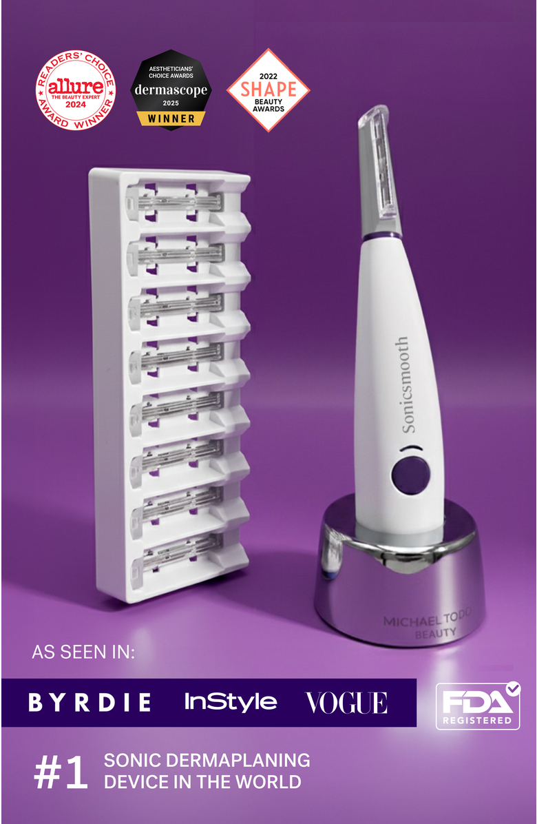 MICHAEL TODD BEAUTY Sonicsmooth At-home Sonic Dermaplaning System, Alternate, color, Reflects All Light Fully.