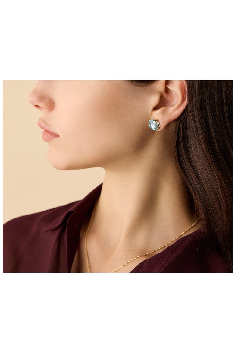Jaipur Blue Topaz Stud Earrings, Alternate, color, GOLD