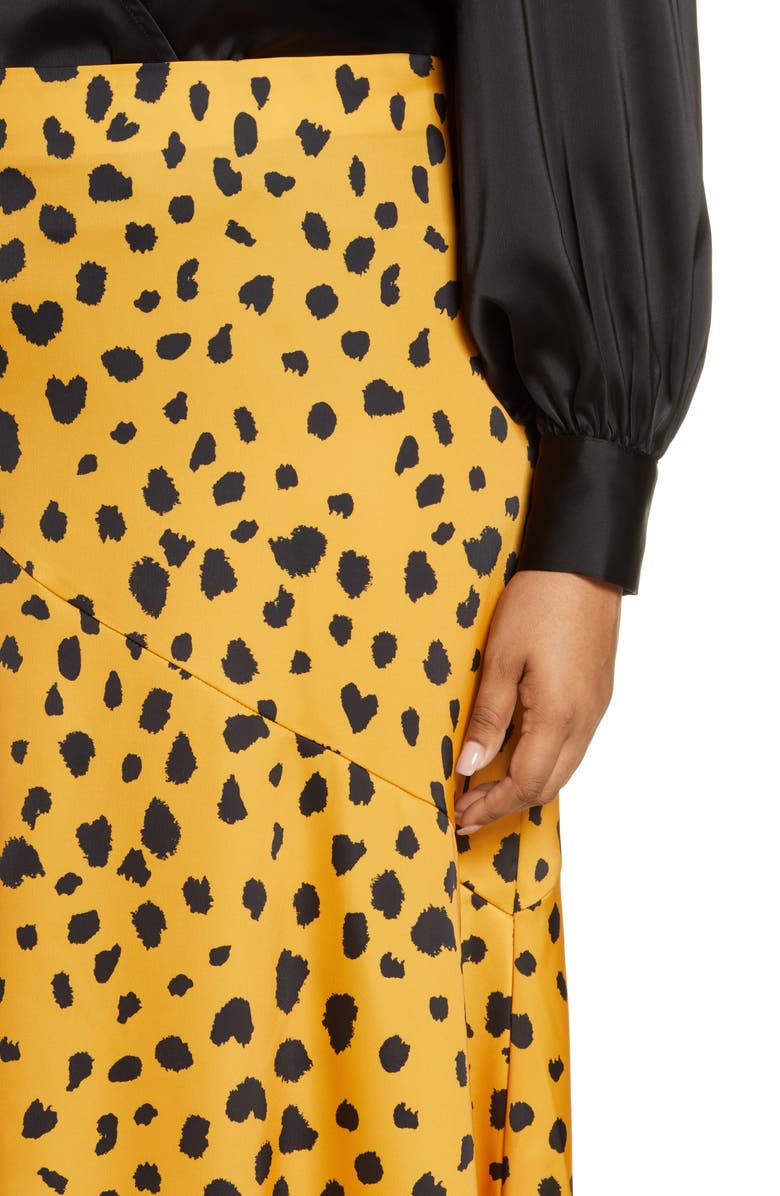 ELOQUII R29 x ELOQUII Animal Print Satin Skirt, Alternate, color, 