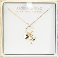 ARGENTO VIVO Faith Hope Charity Charm Necklace