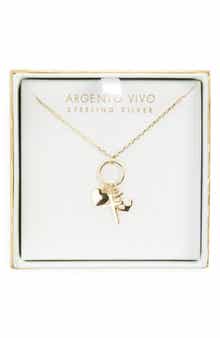 ARGENTO VIVO Faith Hope Charity Charm Necklace