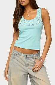 EDIKTED Beach Babe Crop Tank