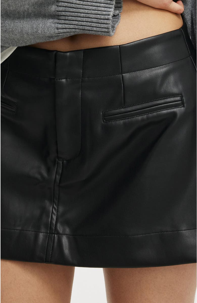 Cotton On Women's Faux Leather Mini Skirt Nth, Alternate, color, 