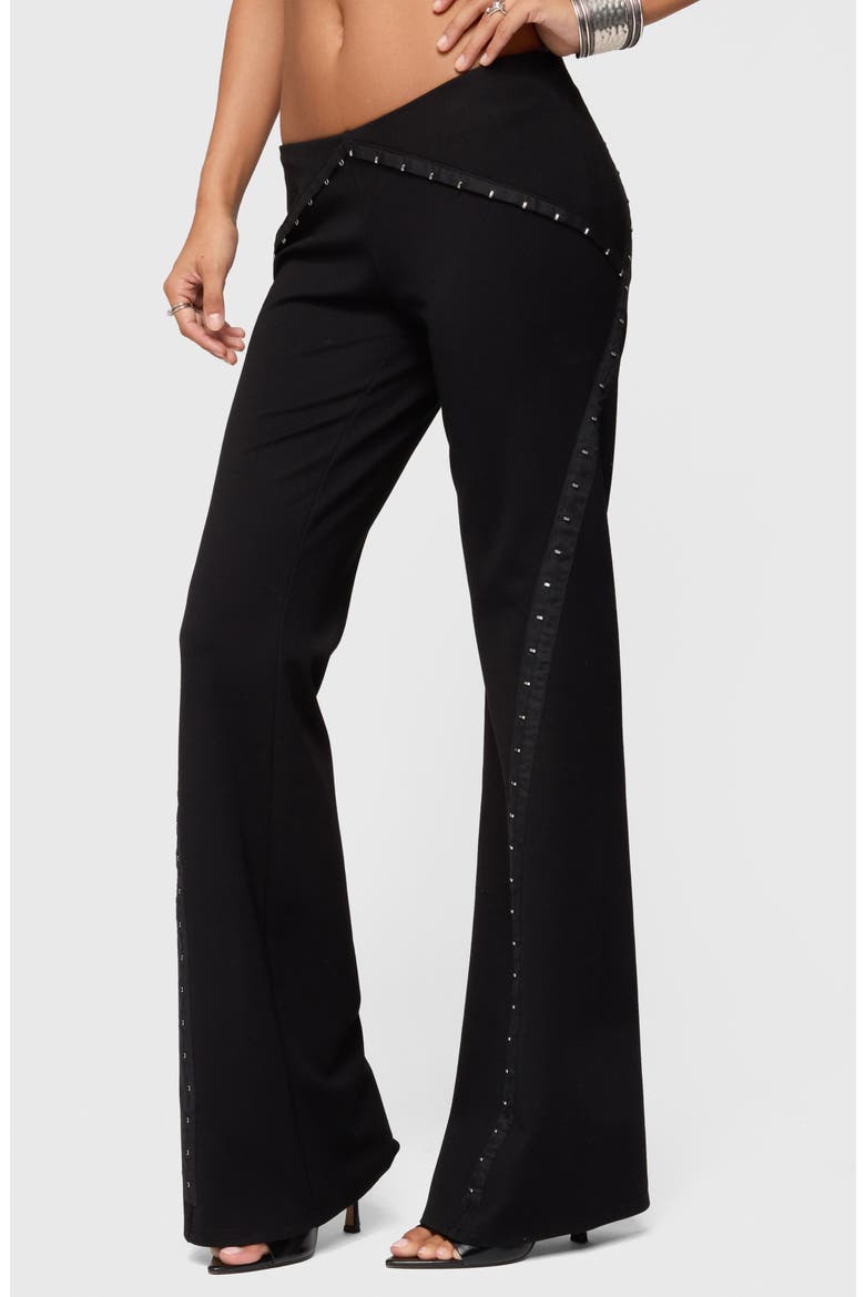 Hook & Eye Low Rise Bootcut Pants, Alternate, color, BLACK