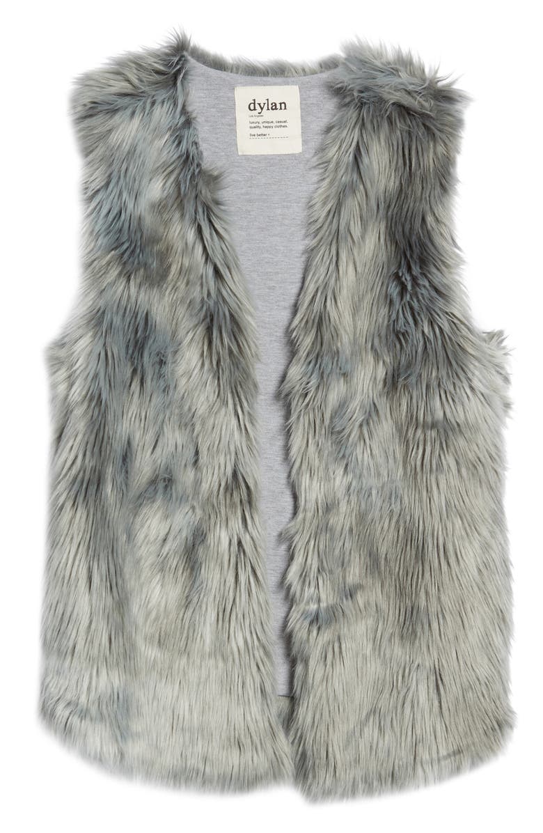 Dylan Faux Fur Vest, Alternate, color, 