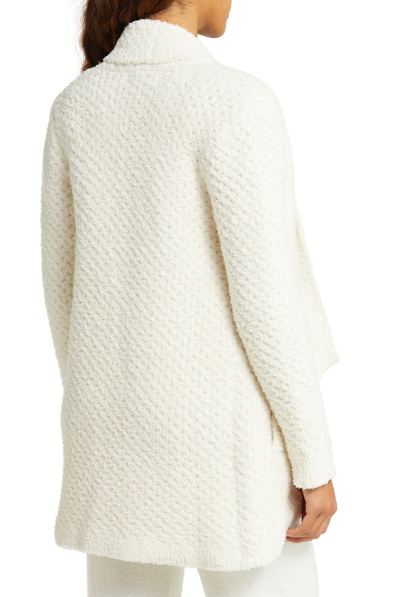 Honeycomb Shawl Collar Cardigan, Alternate, color, CREAM
