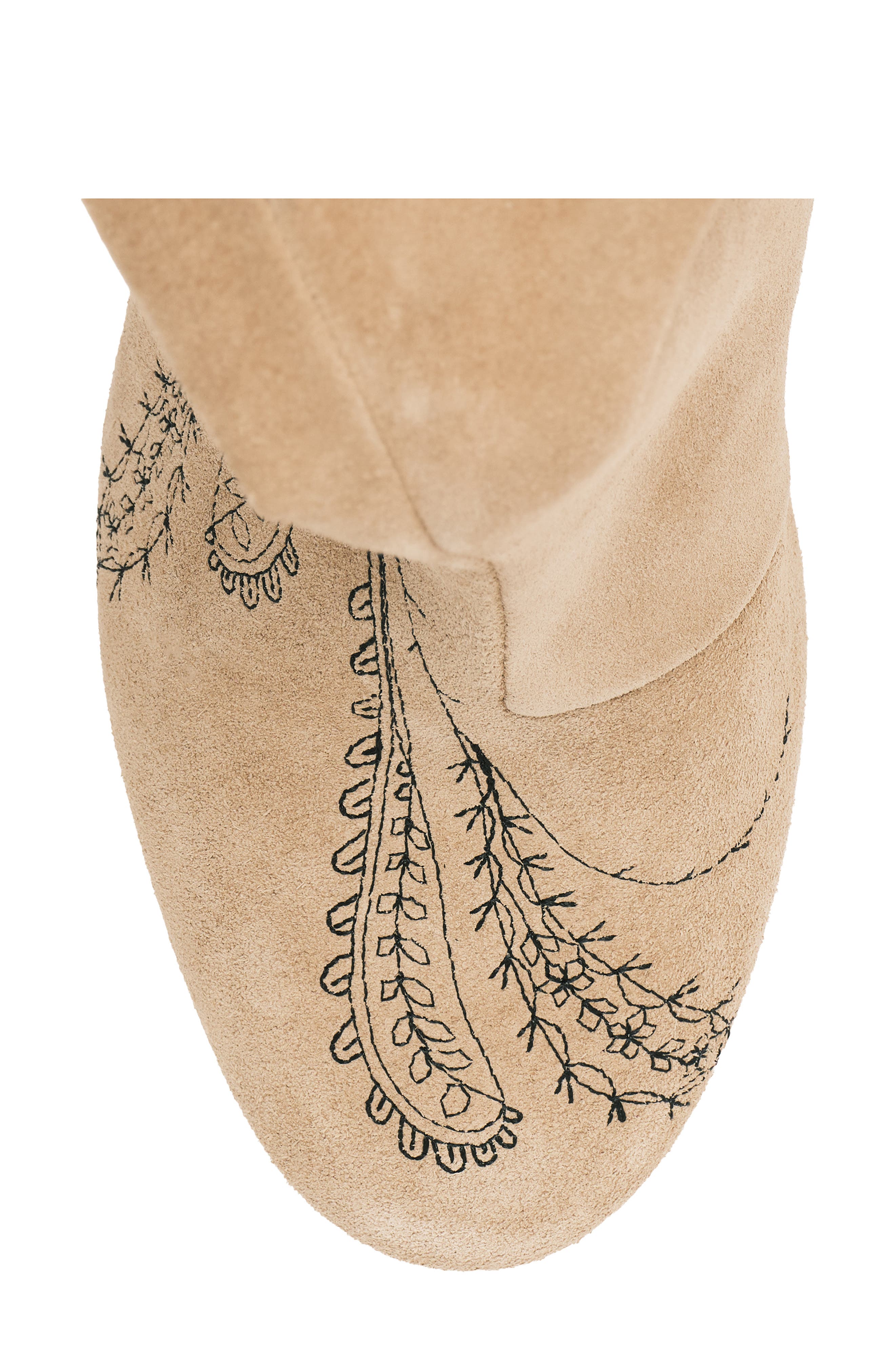 Dani Embroidered Knee High Boot, Alternate, color, BROWN SUGAR