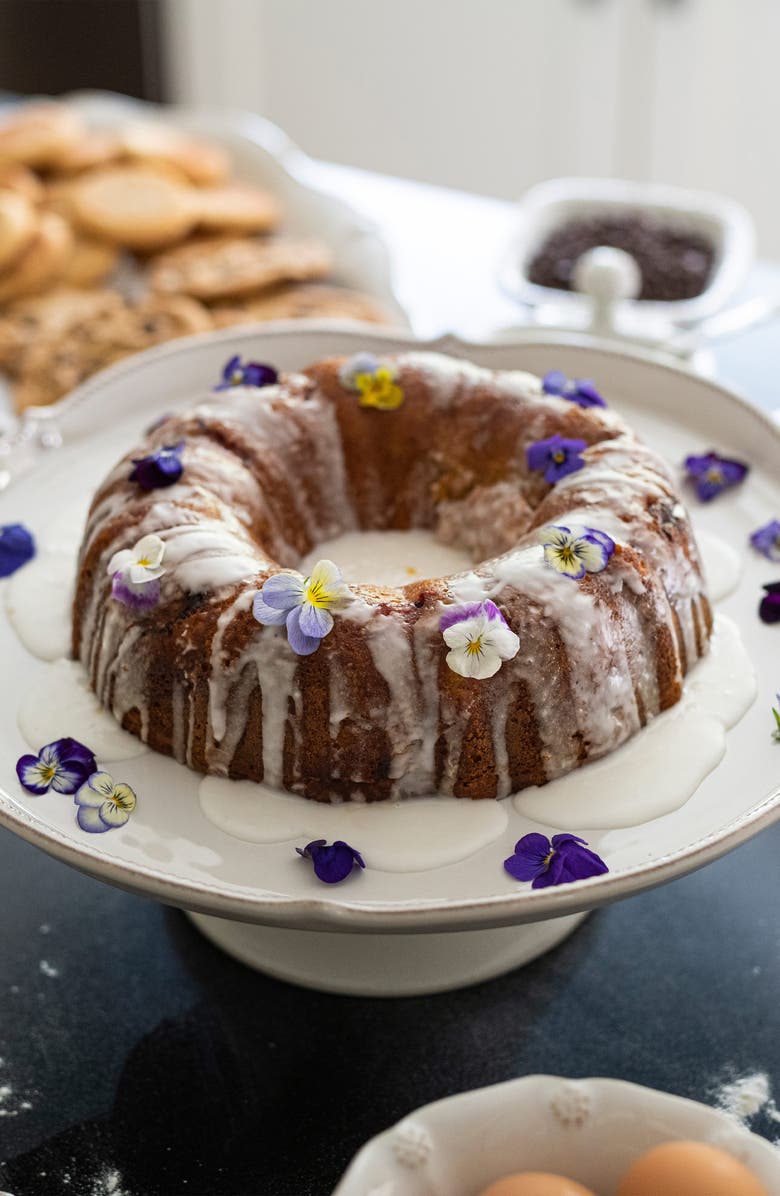 Juliska Berry & Thread Ceramic Cake Stand, Alternate, color, Whitewash