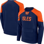 FANATICS Men's Fanatics Branded Navy New York Islanders 2024 NHL Stadium Series Authentic Pro Fleece Logo Pullover Sweatshirt