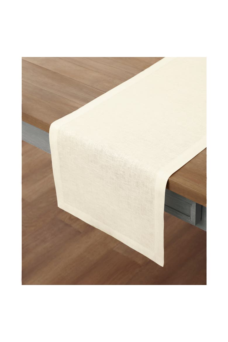 Linen Table Runner - Fete, Alternate, color, Ivory