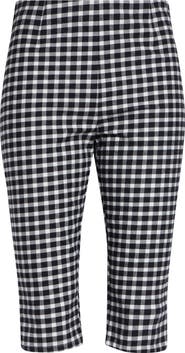 POSSE Chiara Gingham Stretch Cotton Capri Pants