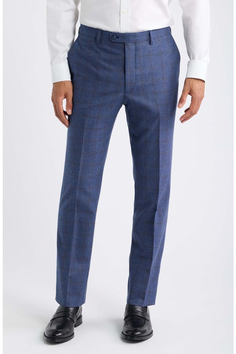 Bleecker Windowpane Stretch Wool Suit, Alternate, color, BLUE