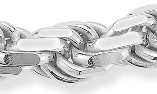 Yield Of Men Sterling Silver Rope Chain Bracelet In Silver