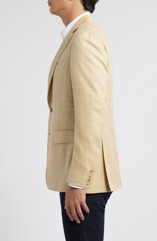 Canali Kei Trim Fit Wool, Silk & Linen Sport Coat In Yellow