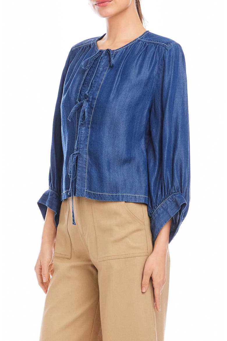 Cassie Lantern Sleeve Top, Alternate, color, CHAMBRAY