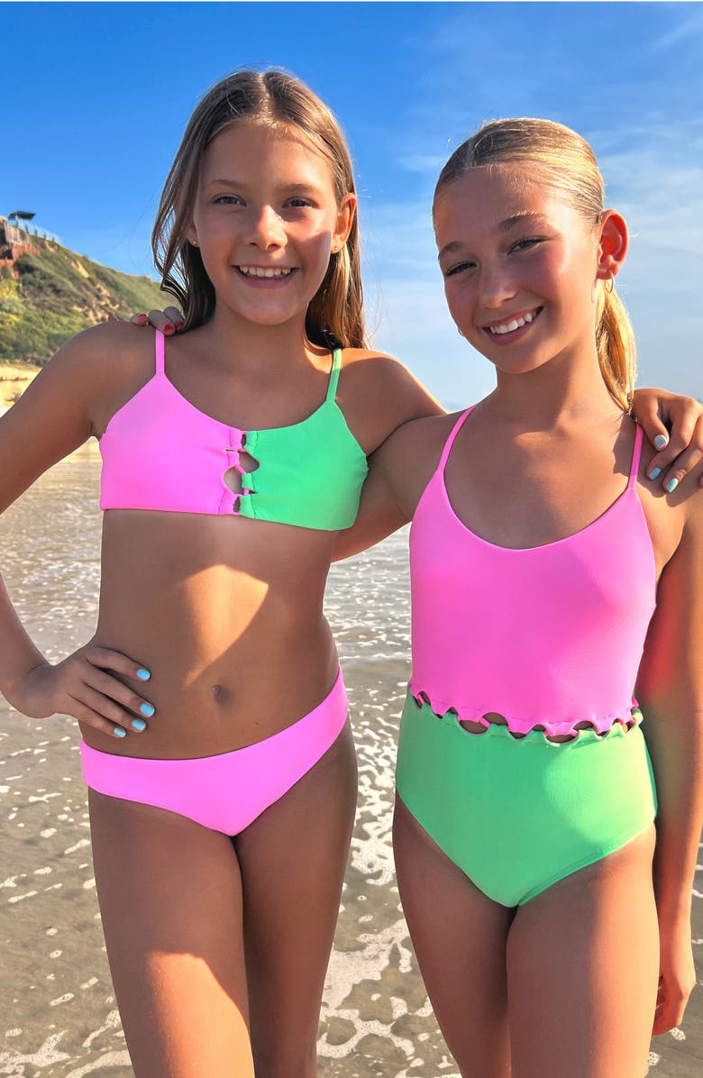 PQ SWIM Cammy Loop One-Piece Swimsuit, Alternate, color, Neon Pink