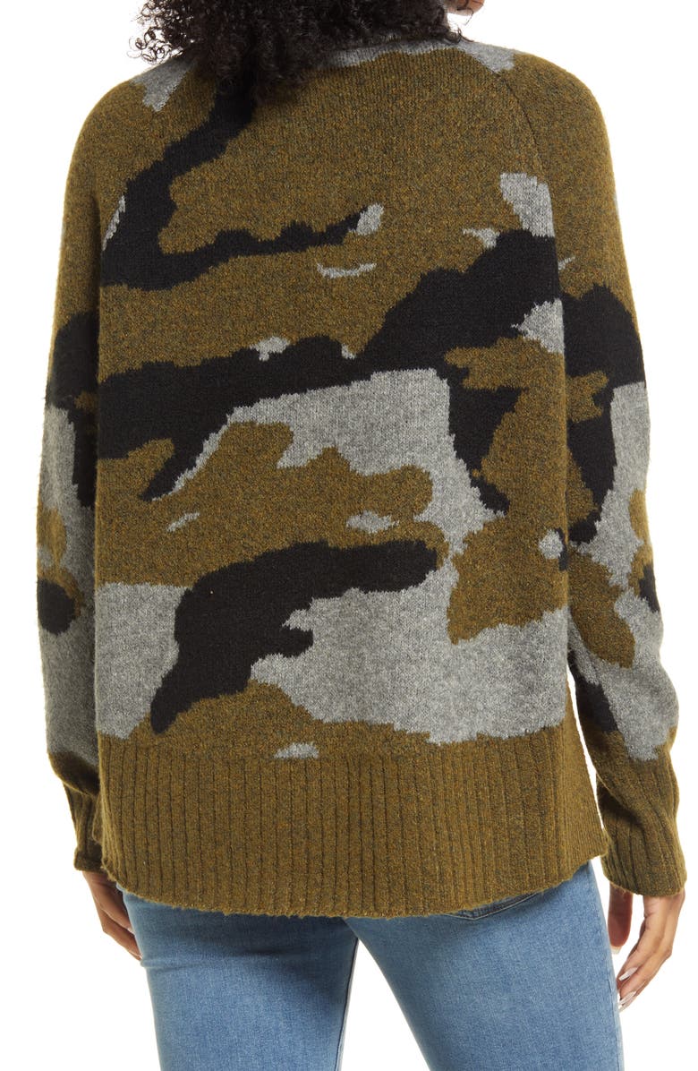 beachlunchlounge Taylor Camo Sweater, Alternate, color,