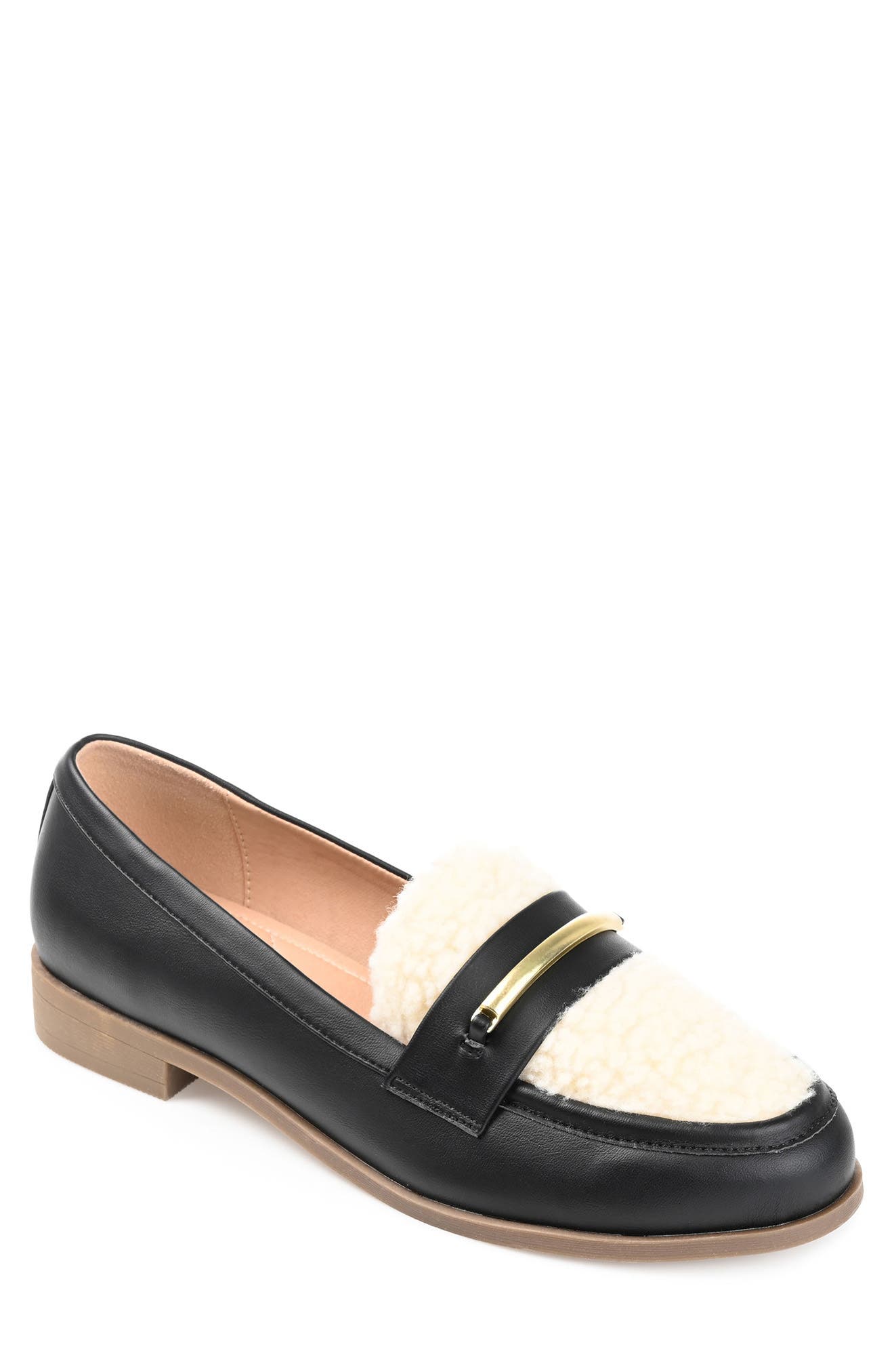 Journee Collection Tru Comfort Foam Faux Shearling Huntington Flat, Main, color, 