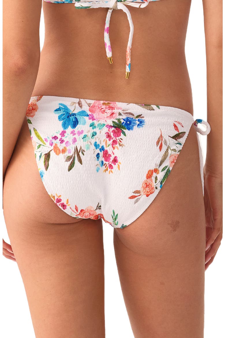 Smocked Side Tie Bikini Bottoms, Alternate, color, FLORENCIA