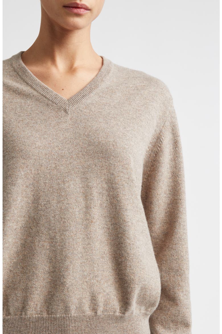 Lunan Cashmere V-Neck Sweater, Alternate, color, ASH