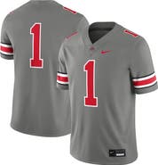 Nike Men's Nike #1 Steel Ohio State Buckeyes Alternate Game Jersey