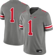 Nike Men's Nike #1 Steel Ohio State Buckeyes Alternate Game Jersey