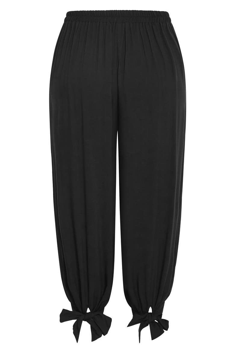 Billie Hem Tie Wide Leg Pants, Alternate, color, BLACK