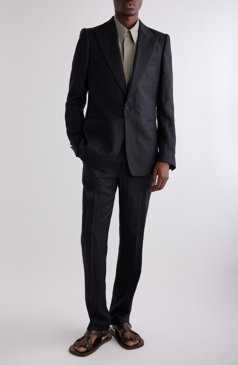 Dries Van Noten Kant Two-Piece Wool & Linen Tuxedo Suit, Main, color,