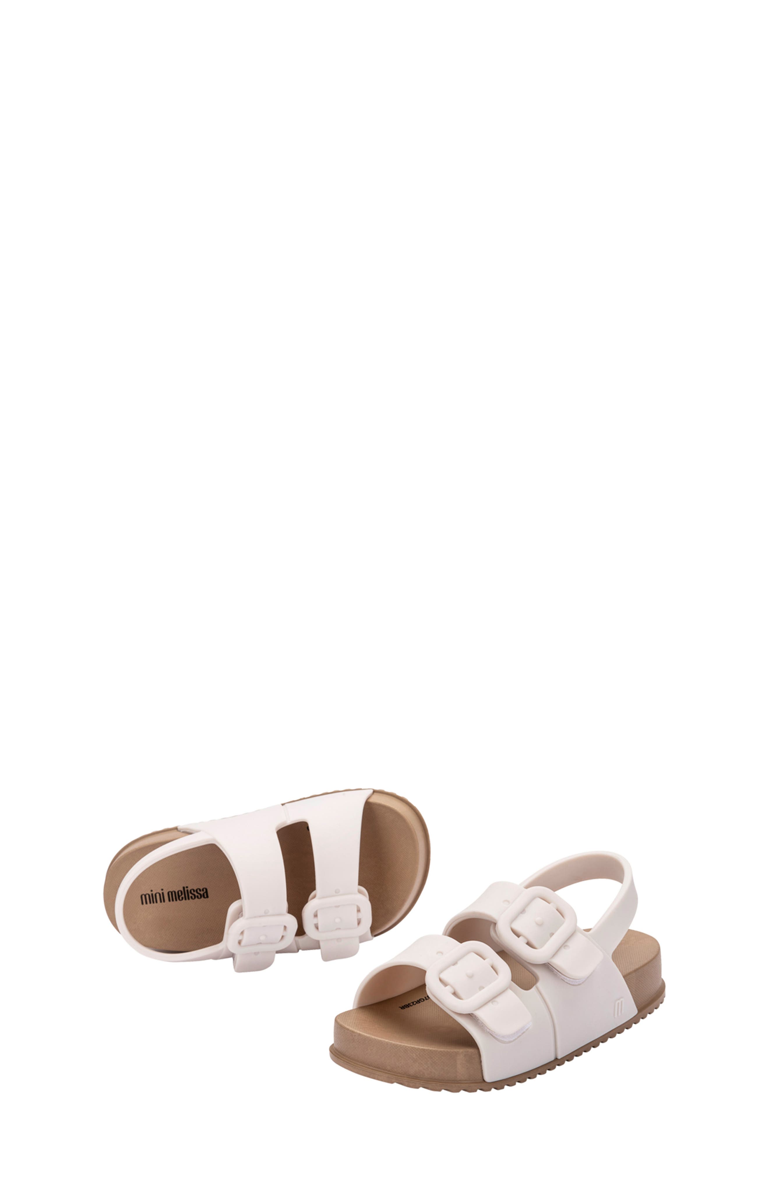 Kids' Mini Cozy Slingback Sandal, Alternate, color, BROWN/WHITE