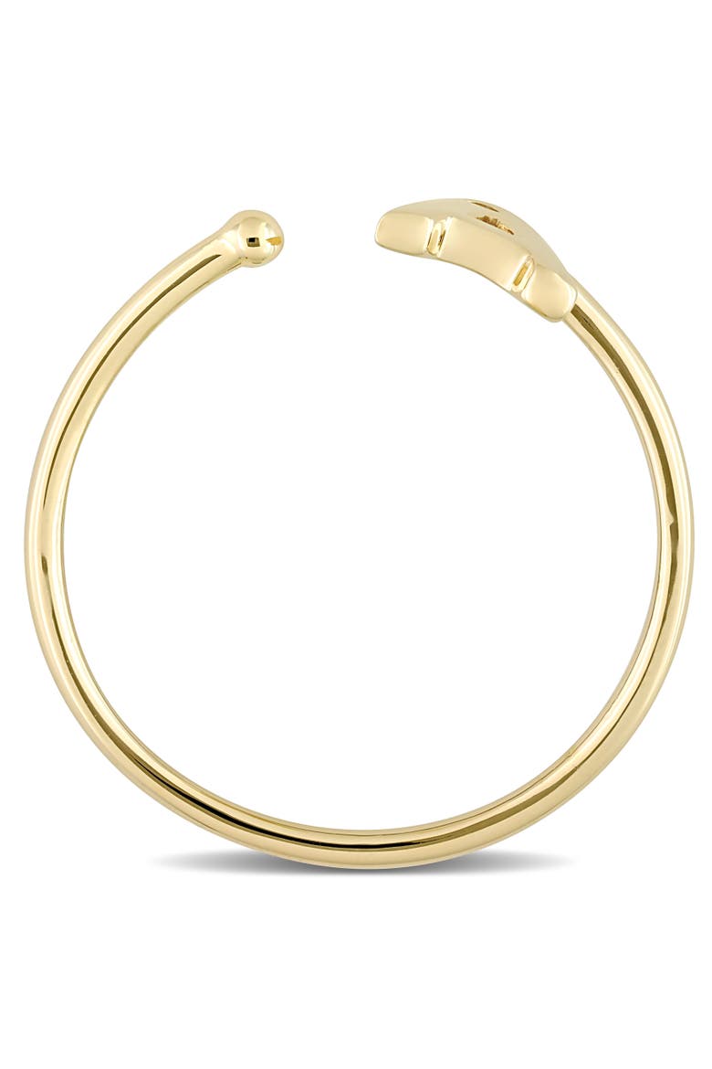 Diamond Initial Ring 10k Yellow Gold, Alternate, color, A
