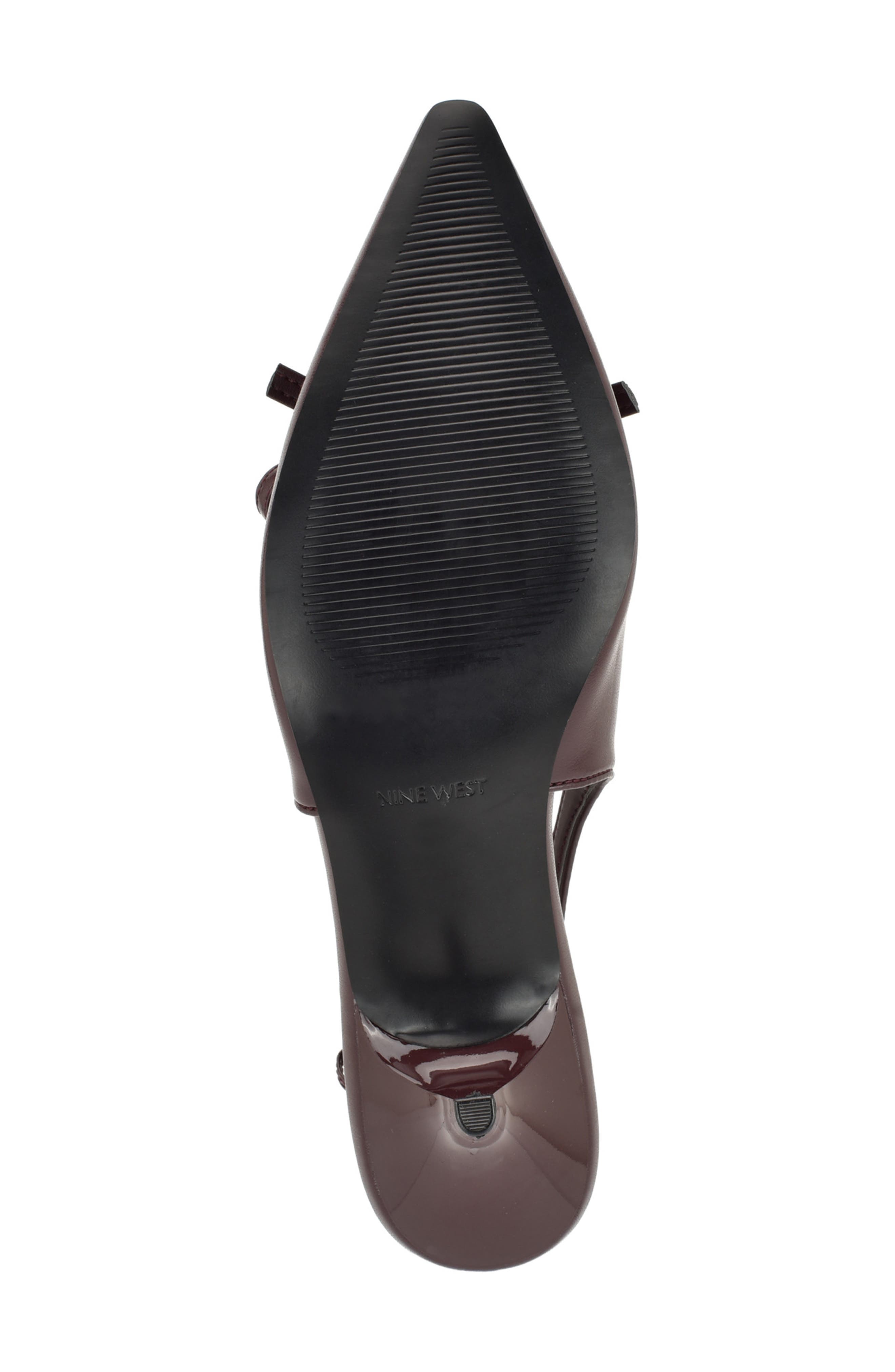 Lyrical Slingback Pointed Toe Kitten Heel Pump, Alternate, color, DARK RED
