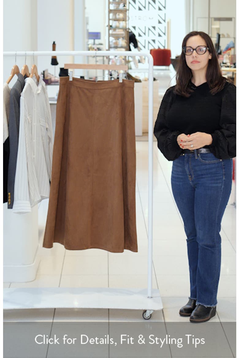 Faux Suede A-Line Skirt video