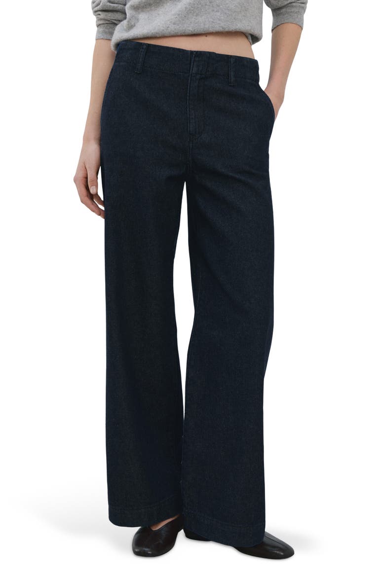 Mid Rise Wide Leg Trouser Jeans, Main, color, OPEN BLUE