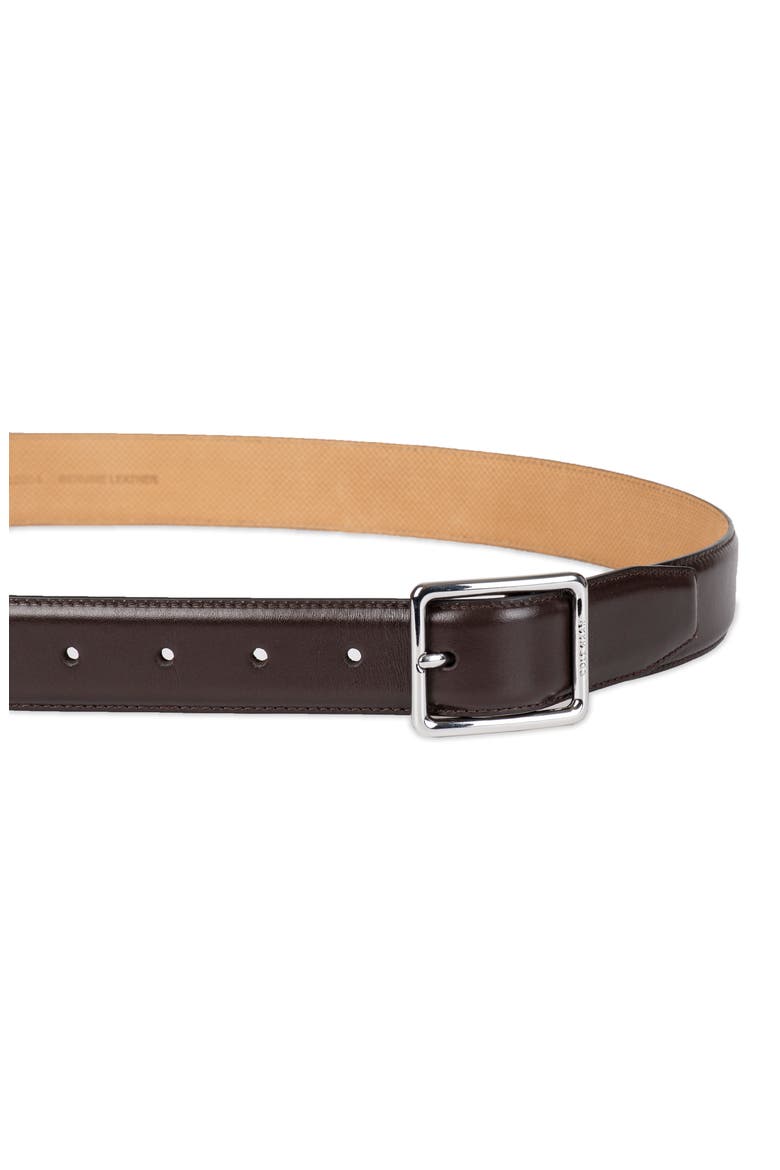 Center Bar Leather Belt, Alternate, color, BROWN