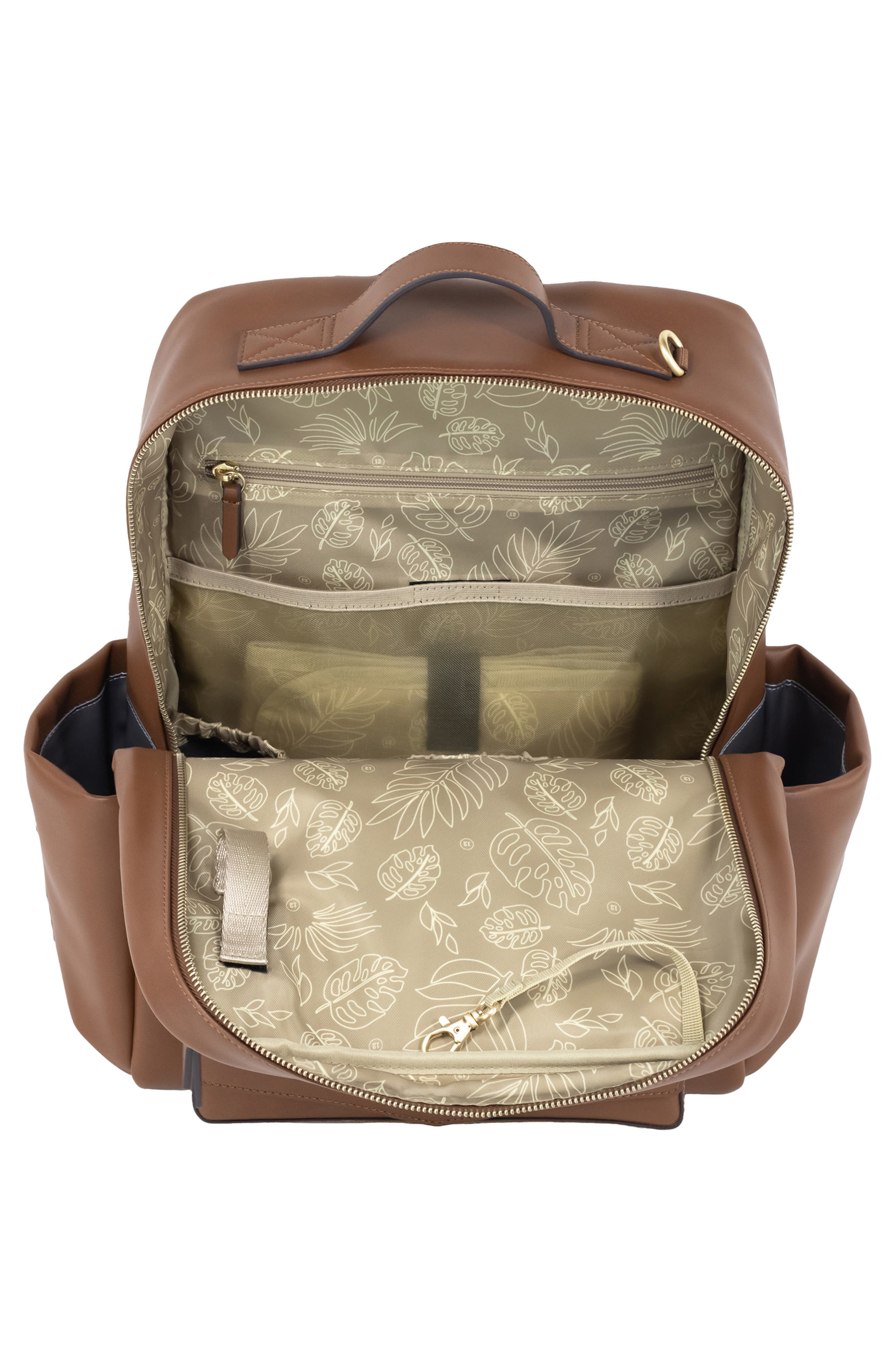 Peekaboo Diaper Backpack, Alternate, color, TOFFEE